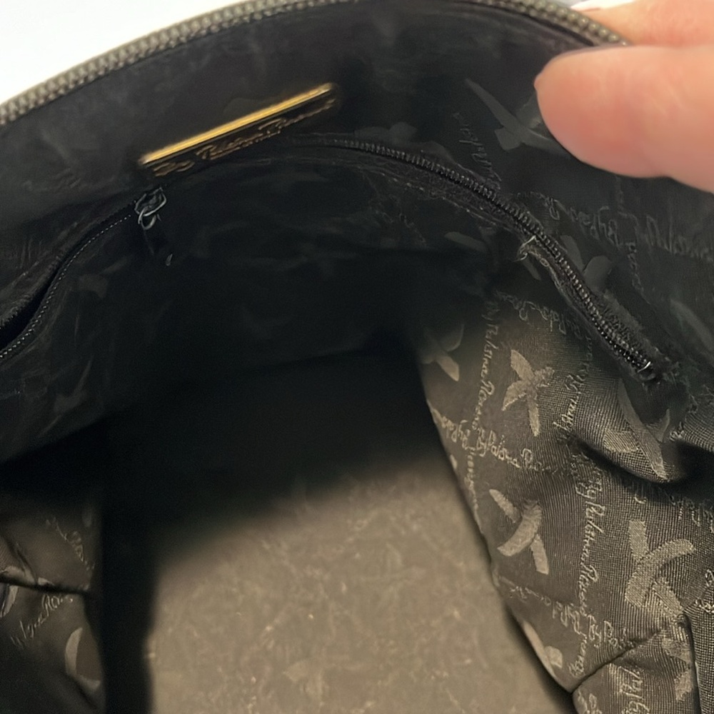 Vintage Paloma Picasso Shoulder bag or purse - black leather- made in Italy - Picture 8 of 10